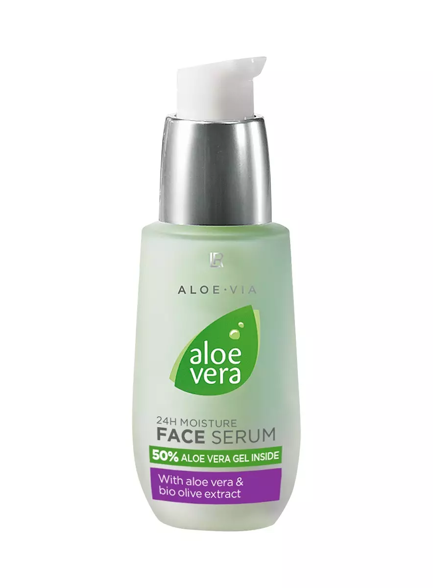 Sérum Visage Aloe Vera 24h Moisture 50ml édition Noël avec 50% d'aloe vera et huile d'olive bio pour une hydratation 24h, fermeté et éclat.