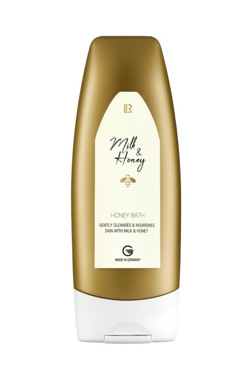 Bain moussant LR Milk & Honey – Soin relaxant et hydratant à base de miel et d’extrait de lait pour une peau douce et soyeuse.