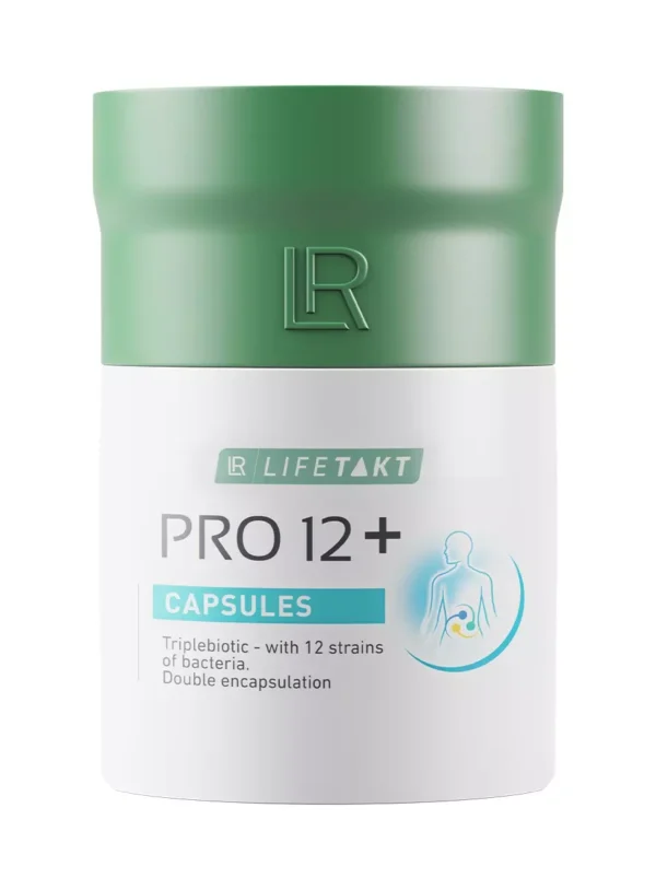 Complément alimentaire LR PRO 12+ en capsules pour le confort digestif et l’équilibre de la flore intestinale