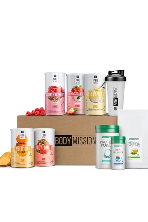 Pack Body Mission 1 mois LR avec soupes, shakes, flocons, compléments et shaker – Programme minceur personnalisé
