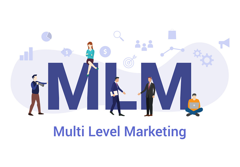 Illustration du marketing de réseau, une activité en ligne rentable et flexible