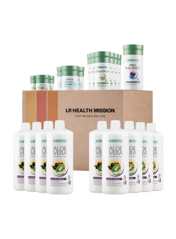 Pack LR Health Mission 3 mois avec Aloe Vera Acai Pro Summer, Colostrum, Pro 12+ et Pro Balance