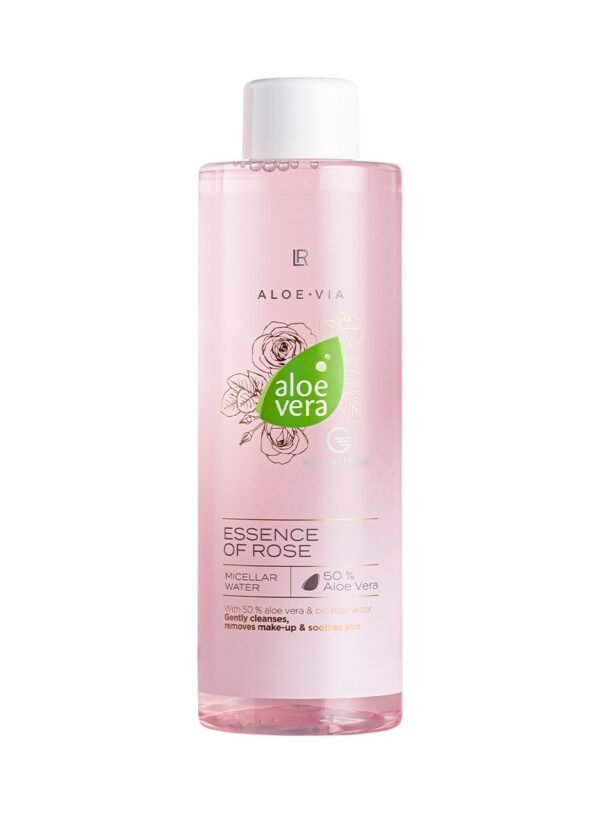 Eau micellaire LR Aloe Vera Essence de Rose – démaquillant doux et apaisant pour le visage