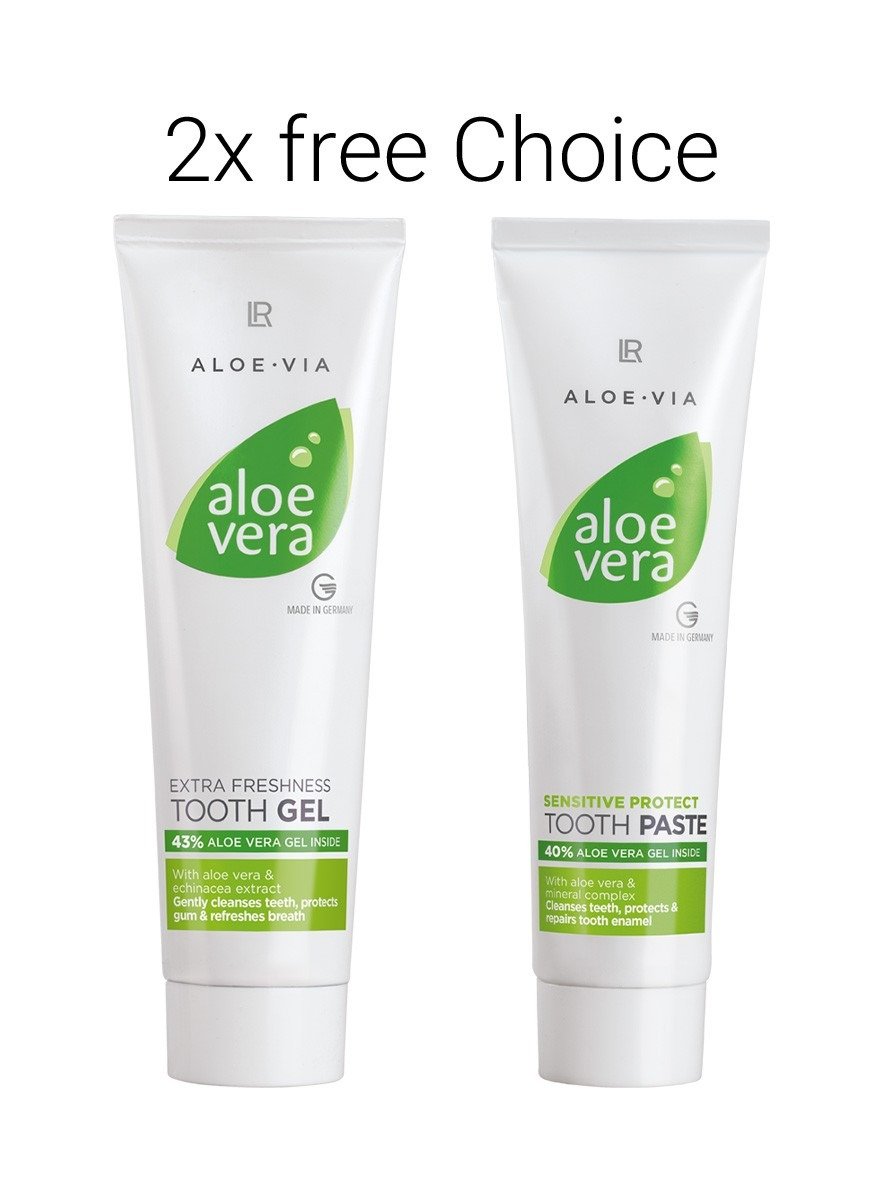 Dentifrice Aloe Vera LR Health & Beauty – Duopack au choix pour dents sensibles et haleine fraîche