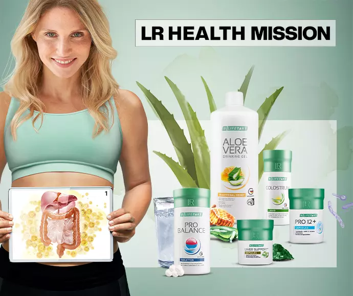 Programme LR Health Mission complet : Aloe Vera, Pro Balance, Pro 12+, Colostrum, Liver Support