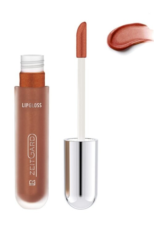Gloss repulpant LR ZG Signature teinte Peachy Brown – maquillage hydratant pour des lèvres brillantes et pulpeuses