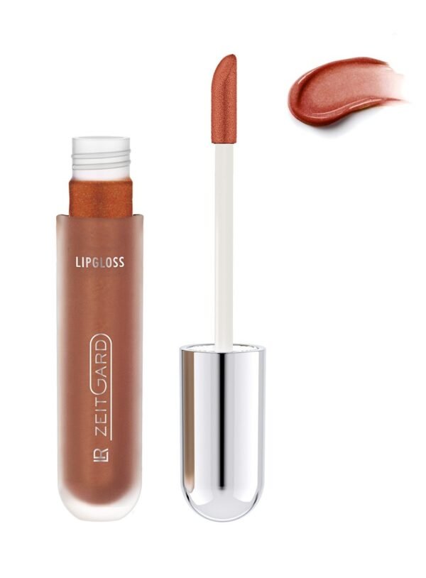 Gloss repulpant LR ZG Signature teinte Peachy Brown – maquillage hydratant pour des lèvres brillantes et pulpeuses