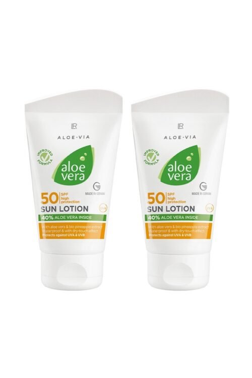 Duo de lotions solaires LR IP 50 – Haute protection UVA/UVB pour toute la famille en promotion juillet 2025