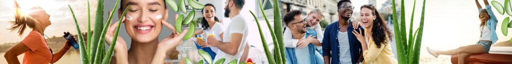 Bannière lifestyle LR Health & Beauty Monthly Mood septembre 2025 avec aloe vera et moments de bien-être