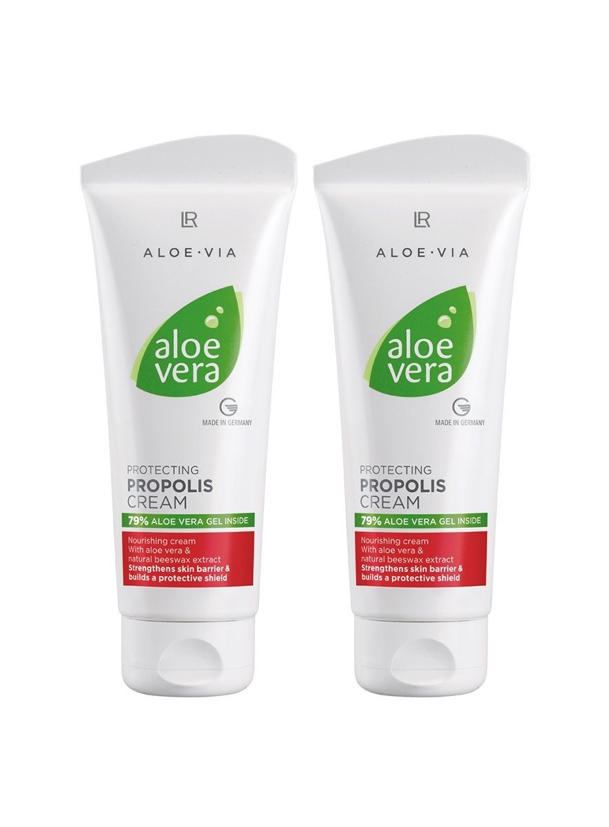 Duo de Crèmes Protectrices Aloe Vera à la Propolis LR – Soin nourrissant à 79 % d’aloe vera et extrait de propolis pour hydrater, apaiser et renforcer la peau.