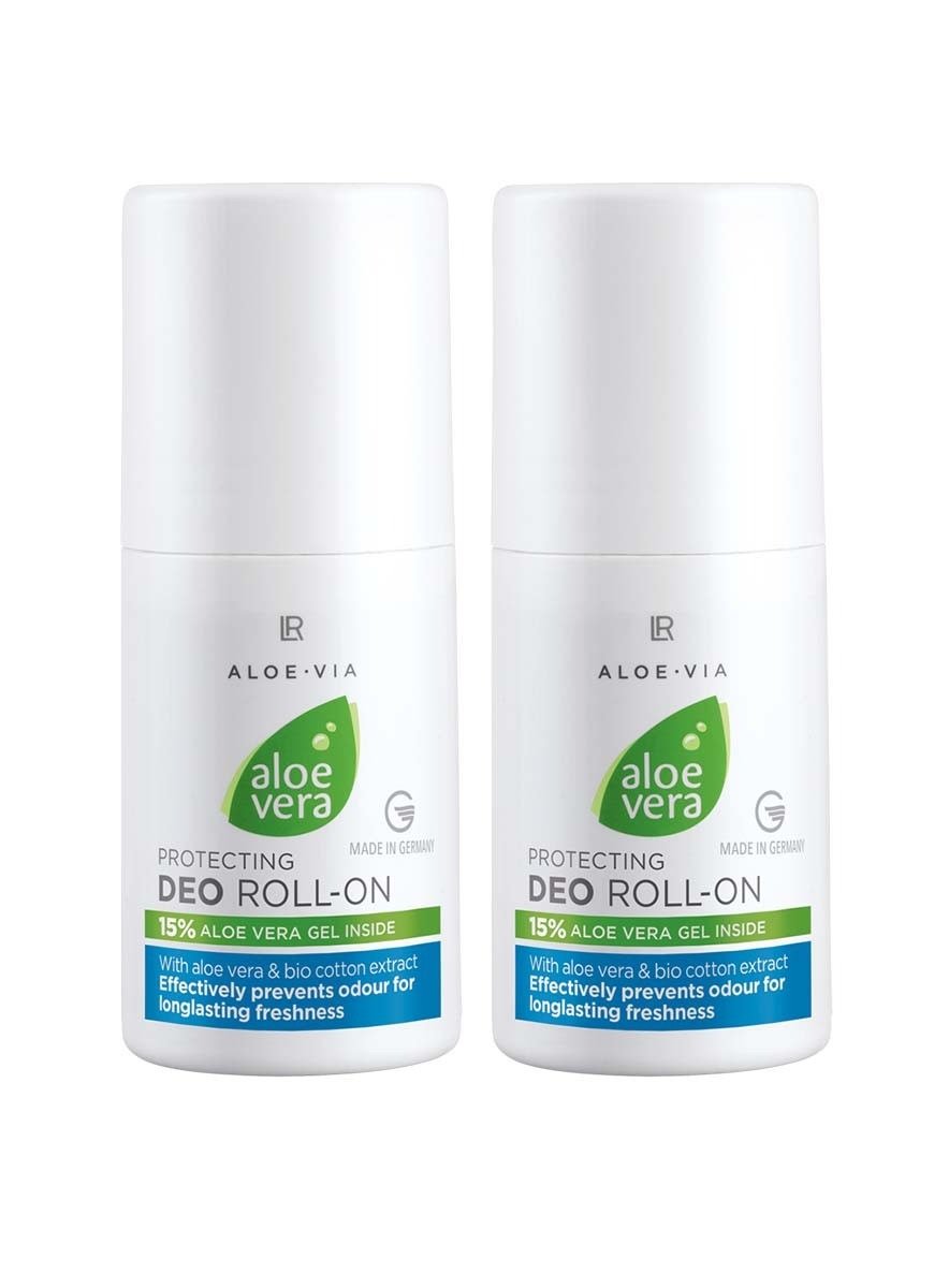 Duo déodorants roll-on LR Aloe Vera pour une protection fraîcheur longue durée, sans alcool