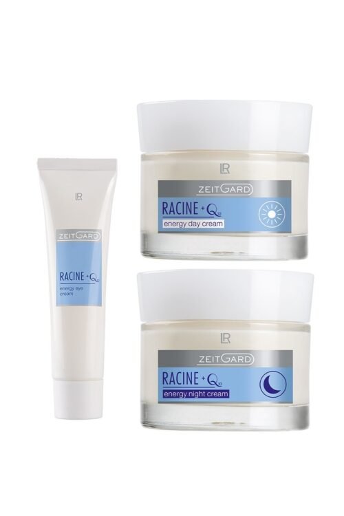 Set LR Racine Q10 avec crème visage, crème corps et soin hydratant pour peau nourrie et revitalisée