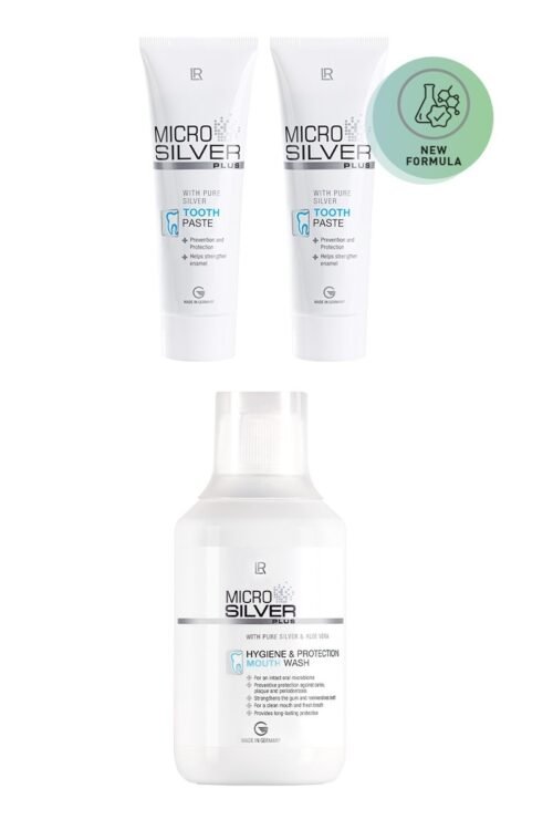 Set soins bucco-dentaires LR Microsilver Plus pour dents sensibles et hygiène orale