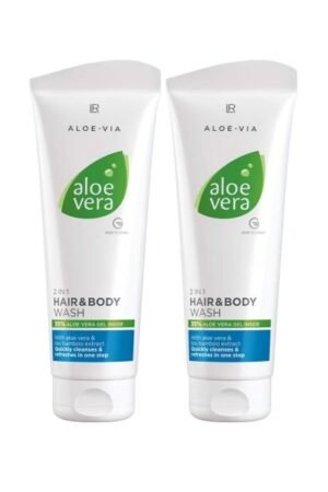 Set de 2 shampoings 2 en 1 pour cheveux et corps - Nettoyage doux et hydratant