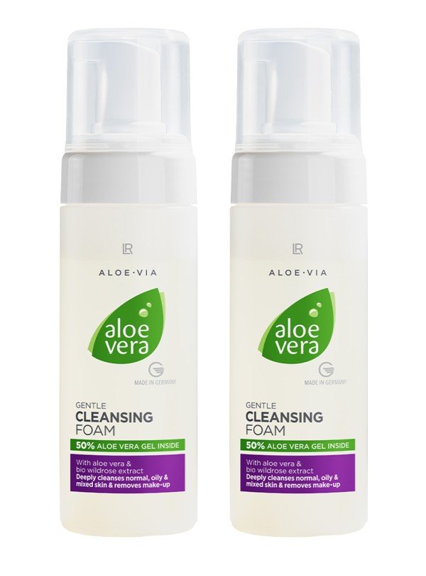 Set de 2x Mousse nettoyante Aloe Vera